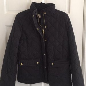 Black quilted J. Crew jacket